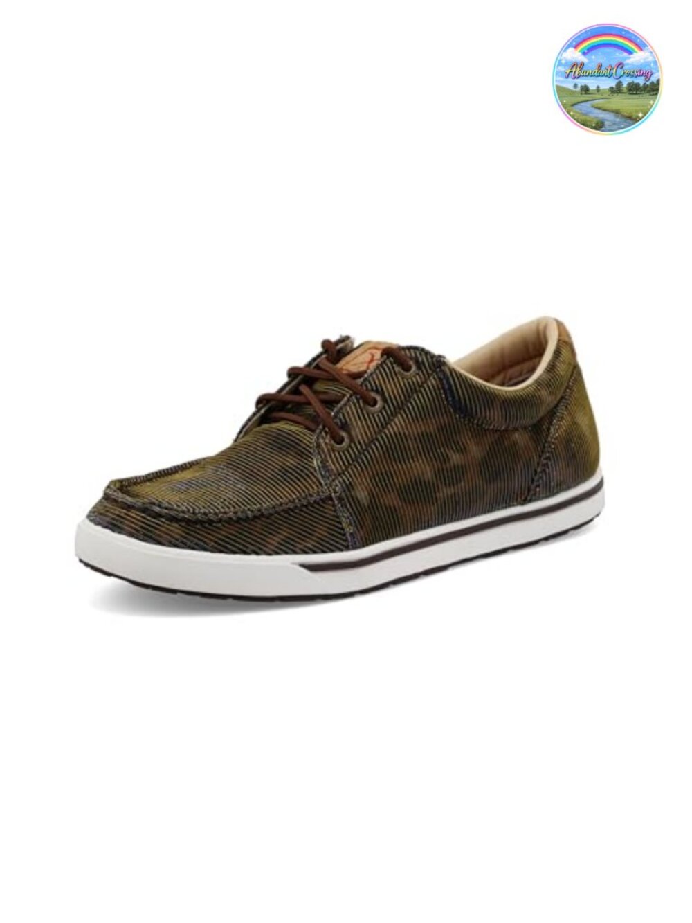 Twisted X Women's Kicks Low Top Sneakers Leopard Moc Toe Lace-Up Athletic Shoe